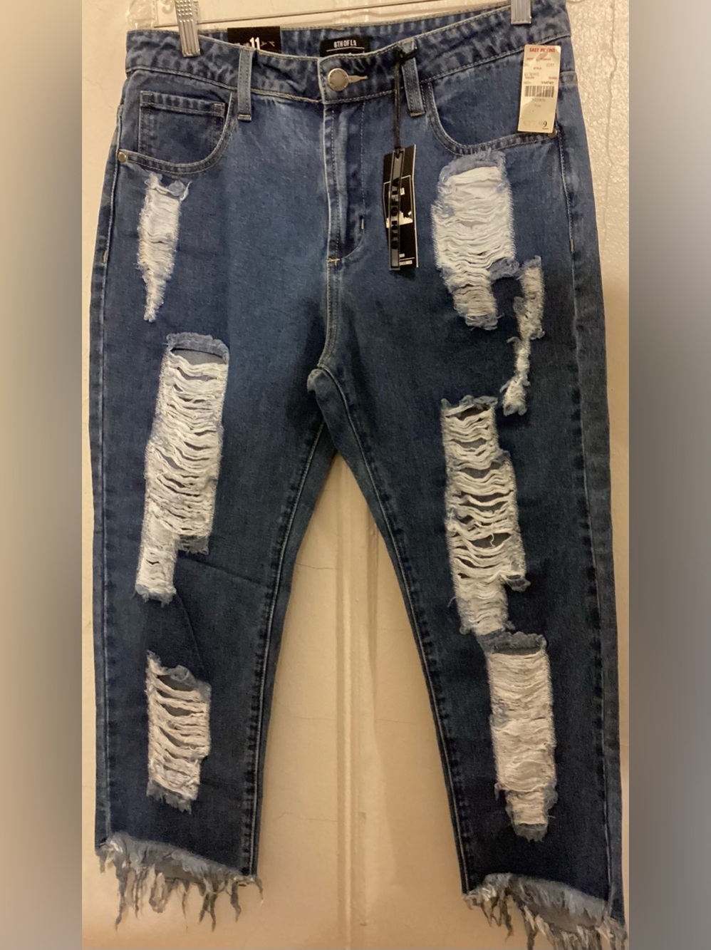 8th of LA Distressed  Sz 11 ripped up distressed jeans